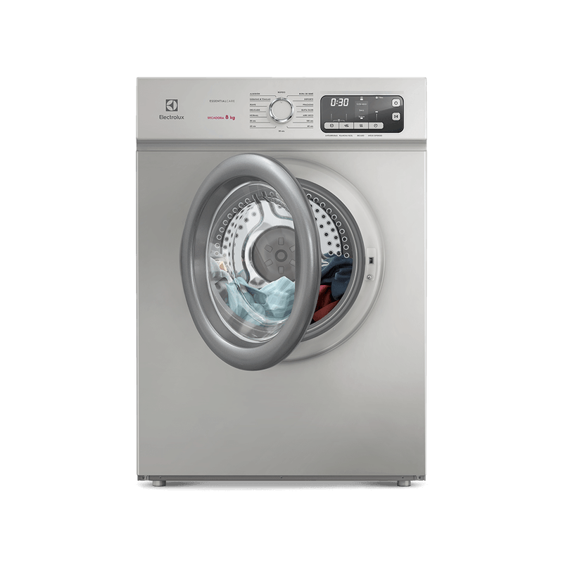 Dryer_EDET082MSG_Straight_Frontal_With_Clothes_Door_Opened_Electrolux