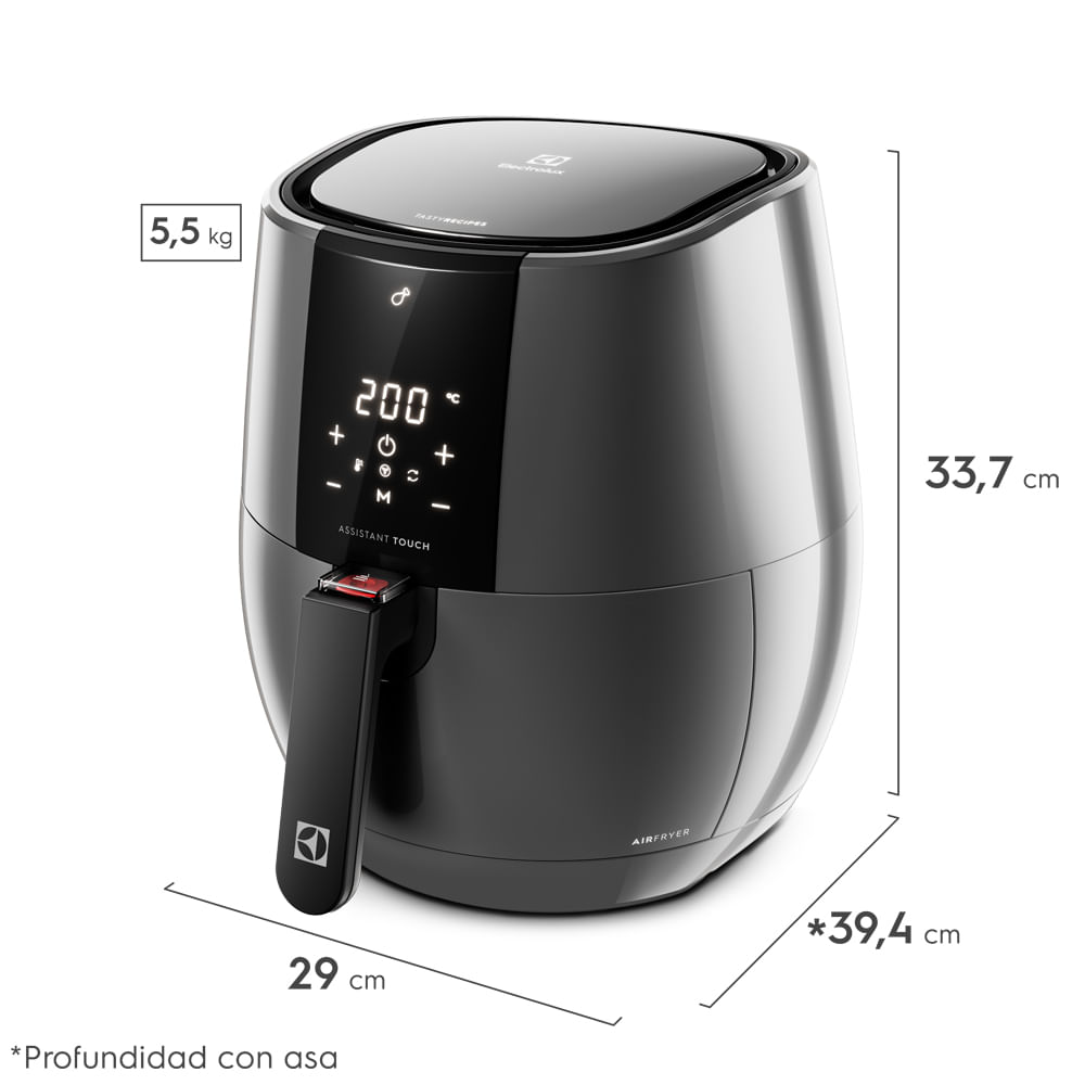 Freidora de Aire, Air Fryer, Touch, Digital, 6 Litros