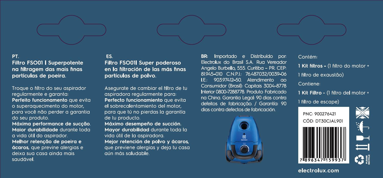 Aspiradora Bolsa Sonic Son10 1400W Azul Electrolux