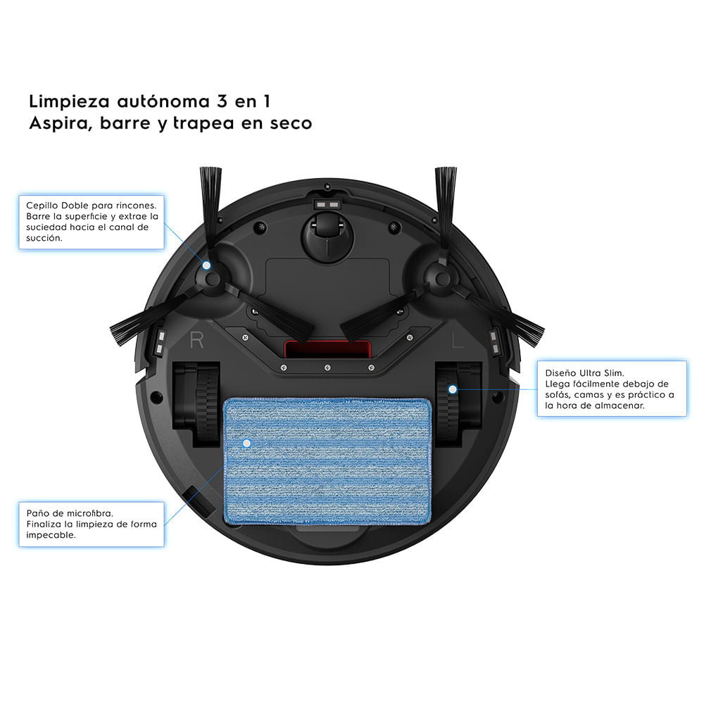 Aspiradora Robot ERB10 Home-e Speed Experience 140Min Negro Electrolux