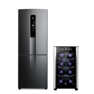 Combo: Refrigeradora Bottom Freezer  485L (IB54B) + Cava de Vinos Termoeléctrica (ERW082XAMB) Electrolux