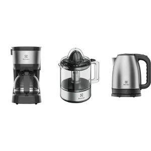 Combo: Cafetera Automatica Inoxidable (ECM10) + Exprimidor de Naranja (ECP10) + Hervidor Eléctrico1,8L (EEK10) Electrolux