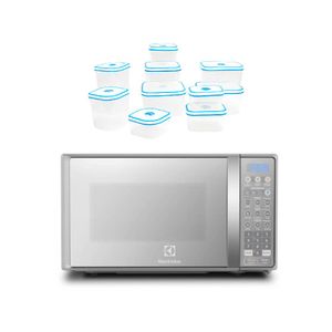 Combo: Microondas Electrolux 20L (EMDO20S2GSRUG) + Set de tapers contenedores hermeticos x 10pzs (A16729801) Electrolux