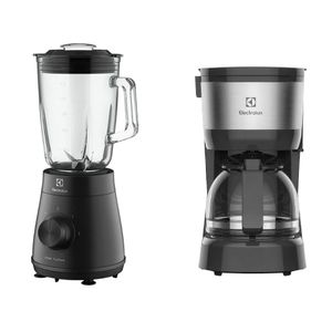 Combo: Licuadora 500w con Tecnologia TruFlow (EBS20) + Cafetera Automatica 15 Tazas expresso (ECM10) Electrolux