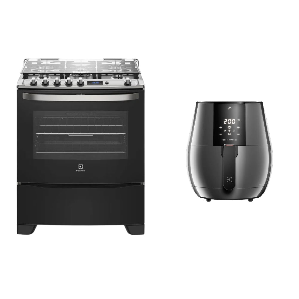 Cocina Electrolux 4 Quemadores con Doble Horno y Triple Llama 56cm (56DXQ)