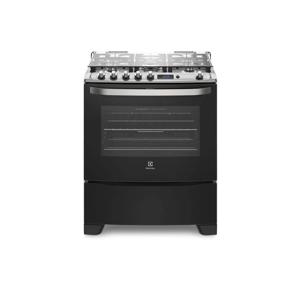 Combo Cocina 4 Quemadores Negro con Mesa de Vidrio FE4GP + Microondas 20L  (EMDO20S2GSRUG) Electrolux