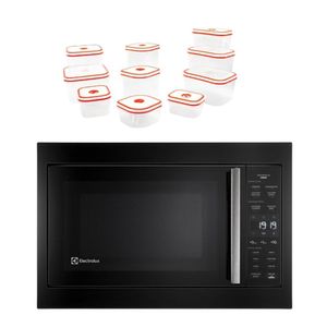 Combo: Horno Microondas Empotrable 30LT (EMTP24G2GXB) + Set de tapers x 10pzs (A14278701) Electrolux