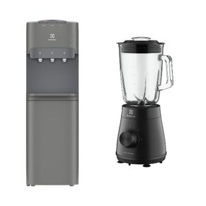 Combo: Dispensador de Agua con Gabinete Gris (EA11SR) + Licuadora 500w con Tecnologia TruFlow (EBS20) Electrolux