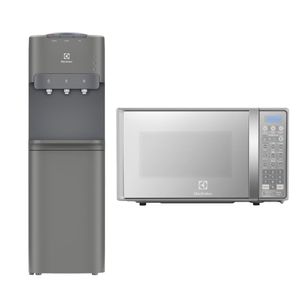 Combo: Dispensador de Agua con Gabinete Gris (EA11SR) + Microondas 20L (EMDO20S2GSRUG) Electrolux