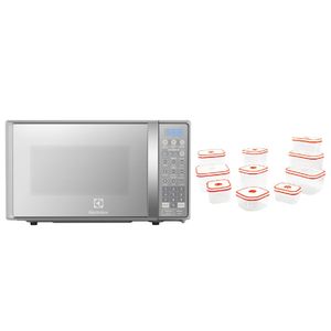 Combo: Microondas Electrolux 20L (EMDO20S2GSRUG) + Set de tapers contenedores hermeticos x 10pzs (A14278701) Electrolux