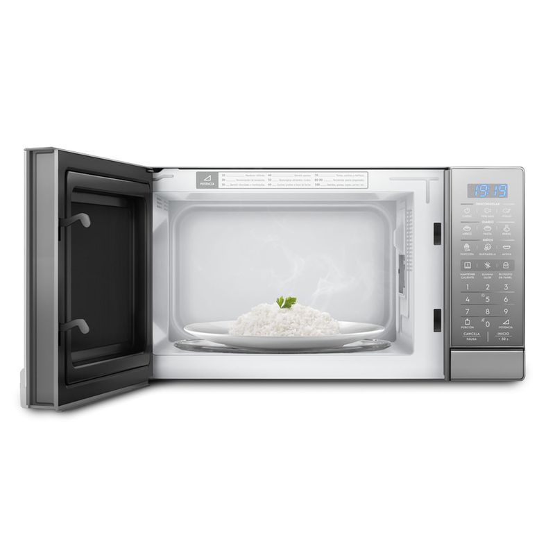 Microwave-EMDO25S3GSLUG-Opened-Electrolux-Spanish-