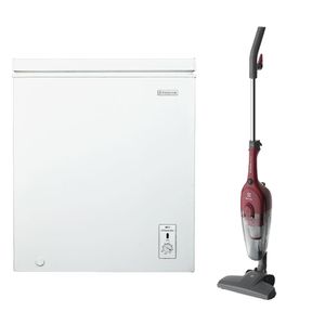 Combo: Congelador Horizontal 145L Blanco (EFC15A2HPWB) +  Aspiradora vertical con cable (STK13) Electrolux