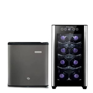 Combo: Minibar Frost One Door 47L (ERD50G2HPI) + Cava de Vinos Termoeléctrica (ERW082XAMB) Electrolux