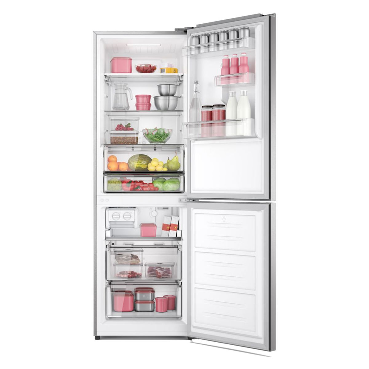 Refrigerator-ERQR32EN2HUS-FrontOpen-Loaded-Electrolux-Spanish