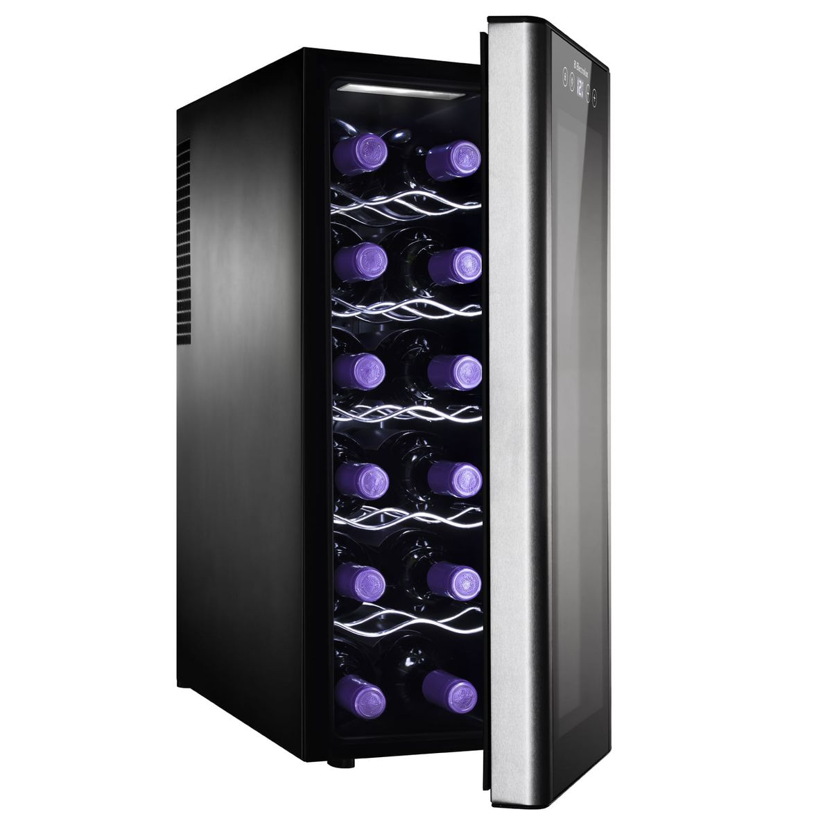 vinera-electrolux-ERW122XAMB-negra-12-piezas-lateral-2
