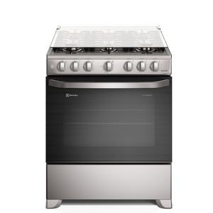 Cocina Electrolux 6 Quemadores Efficient VaporBake y Parrilla Hierro Fundido Inox (FE6ISR)