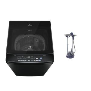 Combo: Lavadora Carga Superior 13kg Efficient Silent Inverter Negra (EWIJ13F2XSYB) + Vaporizador de Ropa Expert (EGS20) Electrolux