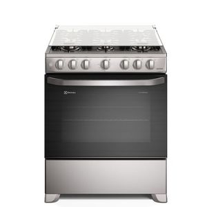 Cocina Electrolux 6 Quemadores Efficient VaporBake y Parrilla Hierro Fundido Inox (FE6ISR)