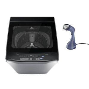 Combo: Lavadora Electrolux Carga Superior 18kg Inverter Gris EWIP18F2XSWG + Vaporizador de Ropa Portátil Electrolux Efficient EPS10