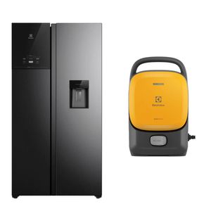 Combo: Refrigeradora Frost Free Inverter 611L con AutoSense Side by Side Black ERS65F2P5BB + Hidrolavadora EasyWash QWS1650 Electrolux Efficient