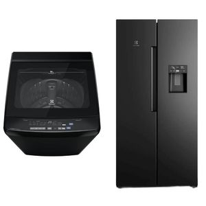 Combo: Lavadora Electrolux Carga Superior 18kg Inverter EWIP18F2XSWB + Refrigeradora ERS45F2P5EB Frost Free Inverter 419L Efficient