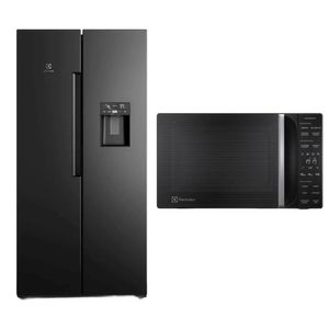 Combo: Refrigeradora Electrolux ERS45F2P5EB Frost Free Inverter 419L Efficient + Microondas Freestanding Eléctrico 25L EMDY25S2MXB