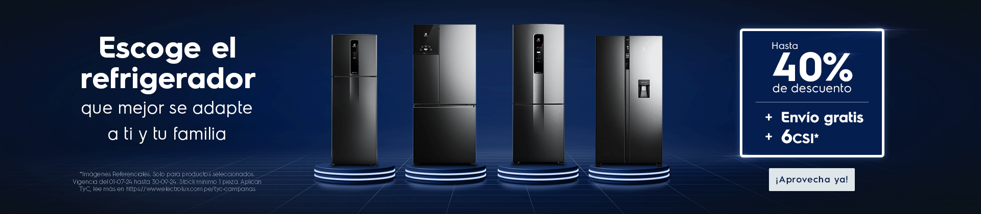 Escoge el refrigerador Electrolux que mejor se adapte a ti y tu familia hasta 40% dscto